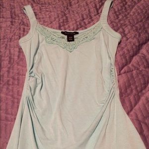 WHBM mint-colored appliqué tank